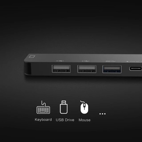 Adaptador Tipo C Hub Multipuerto - Hdmi - 3 Usb - Tipo C