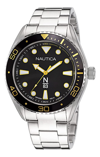 ~? Nautica N83 Reloj De Pulsera Napfws223 N83 Finn World Sil