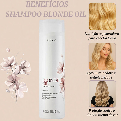 Kit 2 Shampoo Brae Blonde Oil 250ml By Ana Paula Siebert