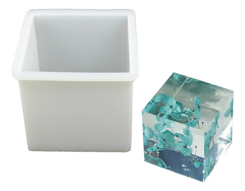 10cm/4\ Cubo Súper Grande Cuadrado Silicona Molde Resina Epo