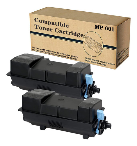2x Toner Compatível Com 407823 - Mp601spf Mp501 Mp601 Mp501