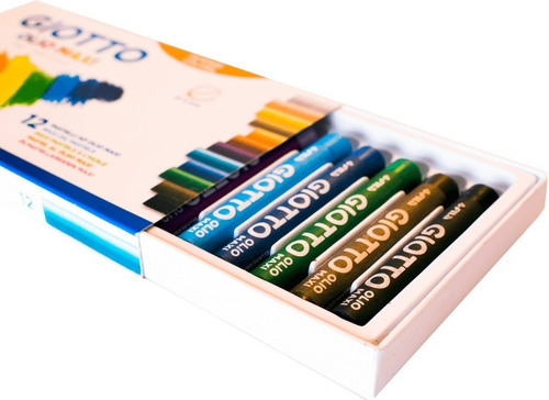 Imagen 2 de 4 de Olio Maxi Pasteles Al Oleo Giotto Caja X 12 Colores