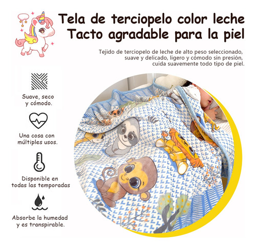 Cobertores De Felpa Suave De Dibujos Animados Para Niños Mono