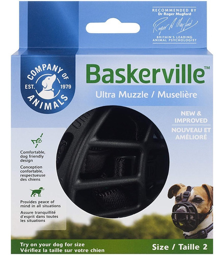 Bozal Baskerville Ultra Muzzle Perro Talle 2