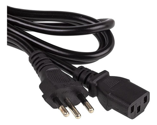 Cable de alimentación estándar de 1,20 metros, negro, 110/220 voltios