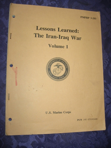 Lessons Learned: The Iran - Iraq War Volume I Año 1990