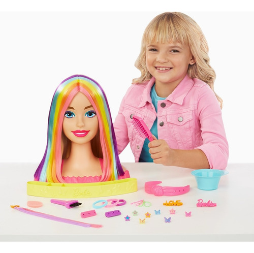 Cabeza Barbie Color Reveal Peinados 22 Accesorios Mágicos