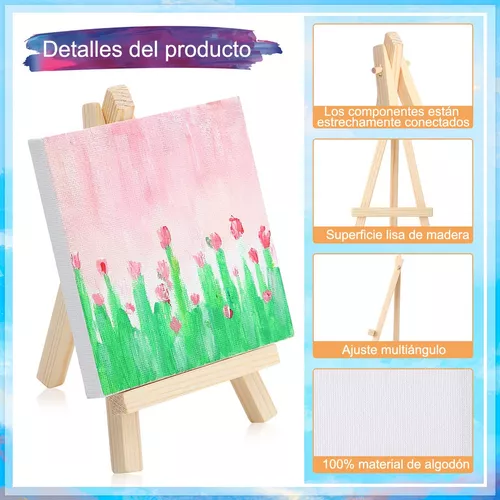 Caballete de madera en lienzo de pintura | Caballetes para pintar lienzo  para pintura de caballete de mesa, caballete de arte, libros de cocina,  iPads