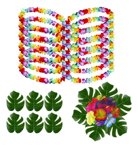 48 Pieces Hawaiian Wreaths And Palm Leaf Necklaces 2024