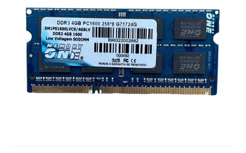 Memória Ram Ddr3 4gb 1600mhz Sodimm - Memory One Platinum