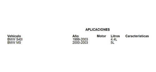 Manguera Calefaccion Motor Bmw 540i 1999-2003 4.4l