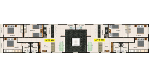 Imagem 6 de 9 de Cobertura Com 3 Quartos, Suite E 3 Vagas De Garagem Sobre Pilotis - 25014