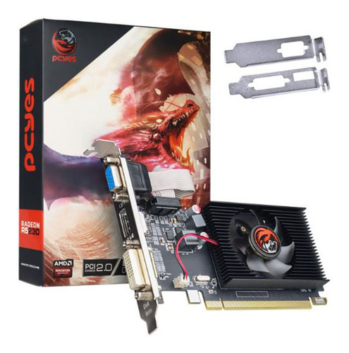 Placa De Vídeo Amd Pcyes Radeon R5 230 2gb Ddr3 64 Bits