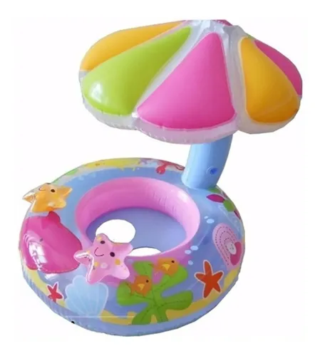 Flotador Inflable Bebe Niña Sombrilla
