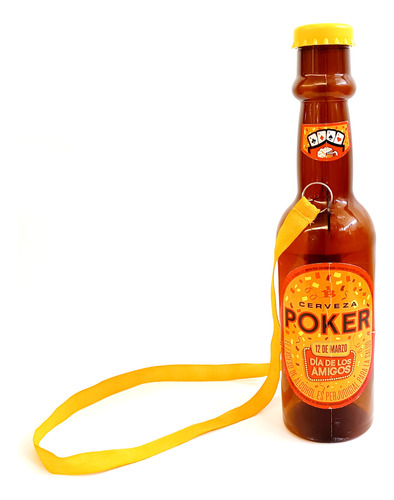 Botella Plástica Publicitaria De La Cerveza Poker / Única