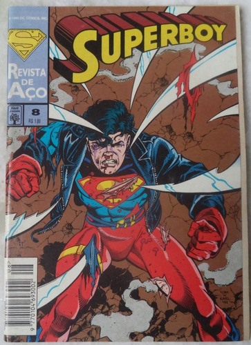 Hq Superboy Revista De Aço Nº 8 - Formatinho Abril