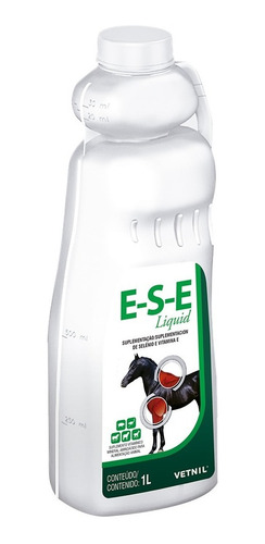 Imagen 1 de 7 de Suplemento Ese Super Vitamina E Y Selenio Para Equinos X 1l