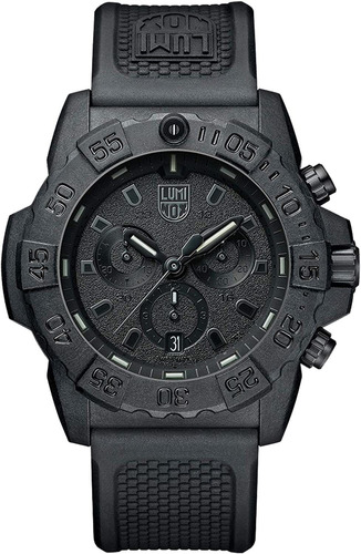 Reloj Luminox Navy Seal, Cronógrafo, Negro Completo, 45mm