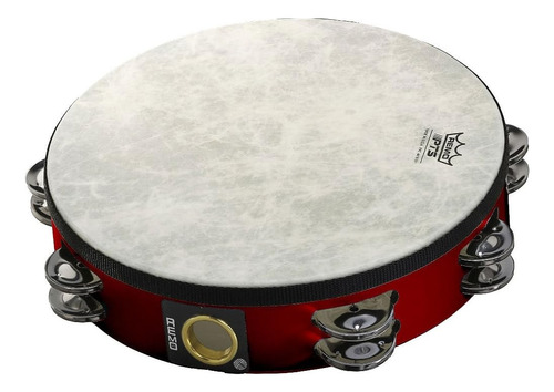 Remo Fiberskyn Tambourine Quadura Deep Red 8