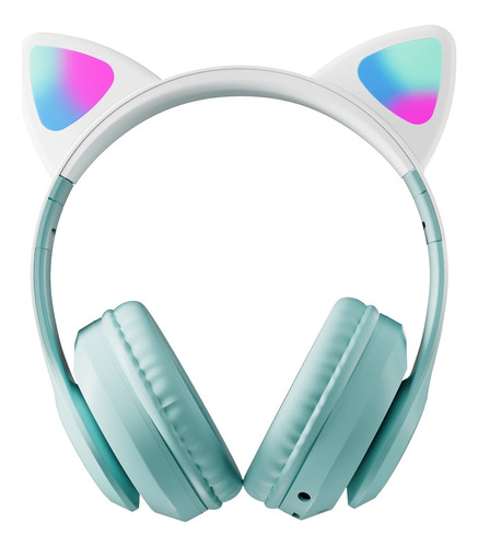 Audifonos Gamer Gatito Kawaii Con Luces Led Bluetooth