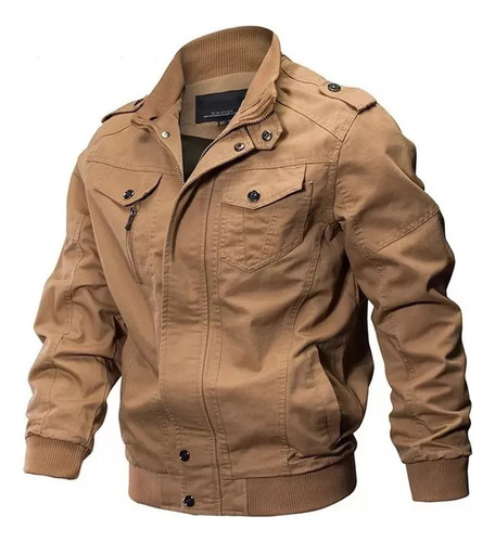 Nueva Chaqueta Militar Casual De Algodón Para Hombre, Holgad