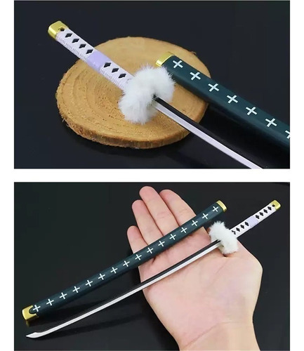 Para Espadachim De Metal Katana Espada One Piece Roronoa