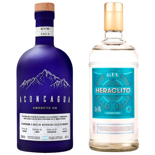 Combo Gin Heraclito London Dry + Gin Aconcagua Handcrafted