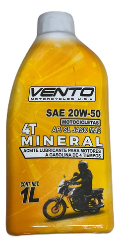 Aceite 4t Mineral Para Motocicleta 20w50 100% Original