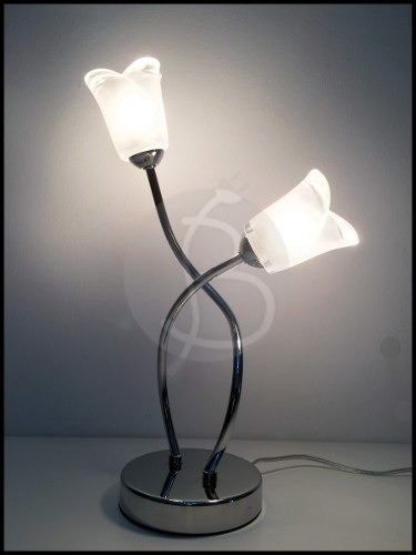 Lampara De Mesa Living Veladora, Portatil Mesa, 2 Luces