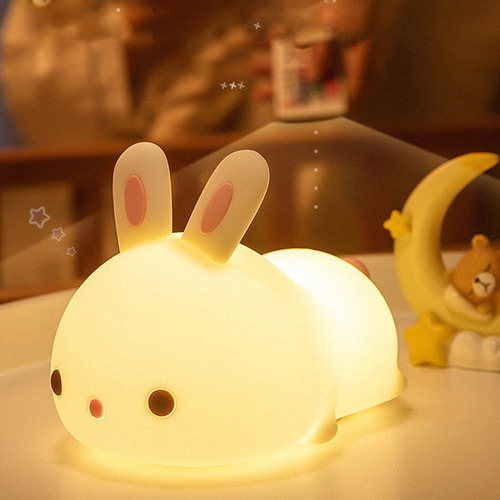 Bonita Lámpara Nocturna Con Forma De Conejito, Iluminación S