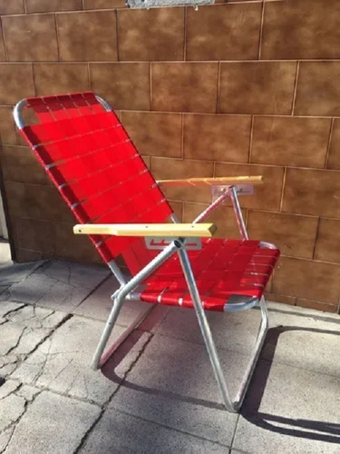 Imagen 5 de 9 de Reposera Plegable Playera De Aluminio 5 Posiciones - X2 Un!!