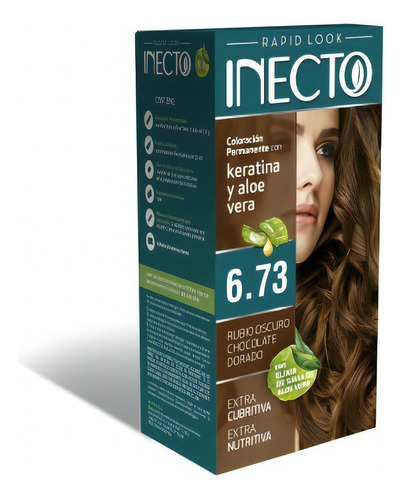  Inecto Kit Coloración Permanente Con Keratina Y Aloe Vera Tono 6.73 Rubio oscuro chocolate dorado