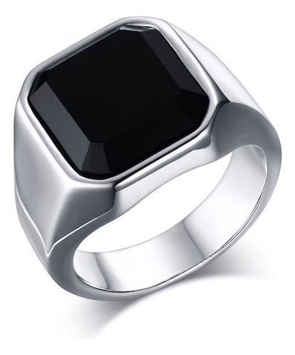 Anillo Para Hombre De Acero Inoxidable Signet Solid Man Ring