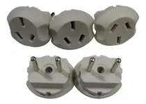 Comprar Set 5x Adaptador Enchufe 3 Patas A 2 Patas Cilindricas