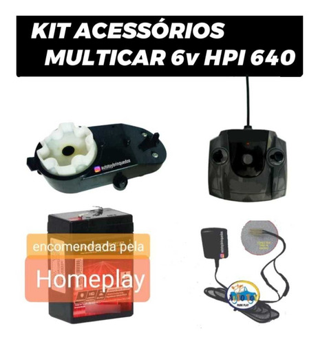 Acessórios Multicar 6v Hpi 640 - Bat+charger+control+mecan