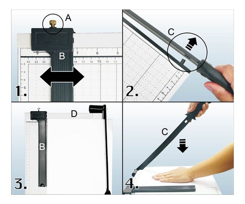 Manual Guillotina Cortador Afilado Para A4 Papel De Acero