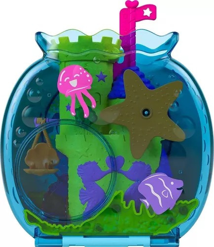 Polly Pocket Acuario Sirena 20 Piezas 60ml Castillo Burbujas