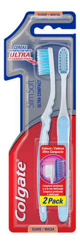 Colgate Slim Soft Ultra Compact Head - Pack - 2