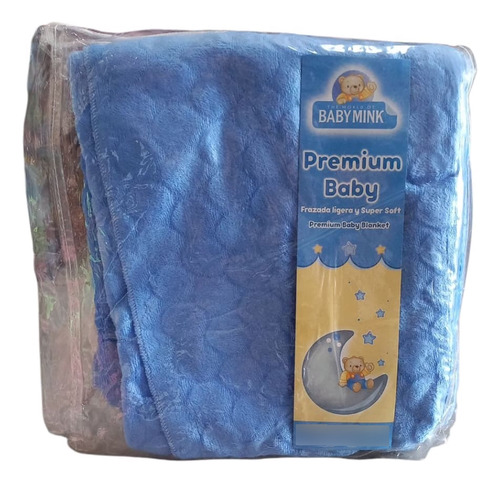 Baby Mink Frazada Ligera Y Super Soft Azul Azul Azul