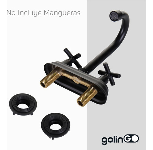 Llave Mezcladora Lavabo 4´ Acero Inoxidable Lavamanos Baño Color Negro