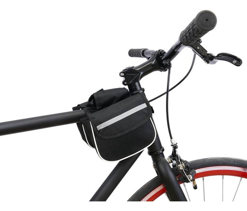 Imagen 1 de 8 de Alforja Delantera Al Caño Bicicleta Refractiva Red Bolso