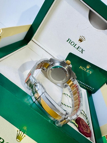 Reloj Pulsera Rolex Submariner Verde/dorado Plata Plata Verde. Verde (Usado)