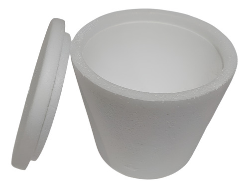 Pote Telgopor Térmico Para Helado 1/4 Kg C/tapa Isopor X10u.