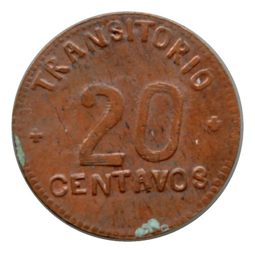 Moneda 20 Cent 1915 Revolucion Mexicana Puebla