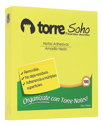 Post It 7,6x7,6 Cm 100 Hojas Torre