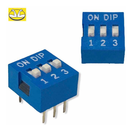 4 Dip Switch 3 Posiciones Interruptor Deslizable Pin Largo