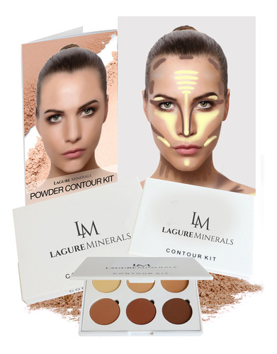 Kit De Contorno De Polvo Lagure Minerals  Bronceador Y Pale