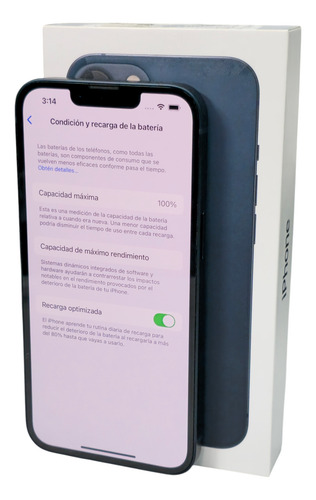 Iphone 13 128gb Midnight Bateria 100 Con Caja Azul Oscuro (Usado)