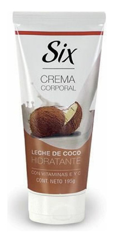 Crema Corporal Six Leche De Coco 195 G