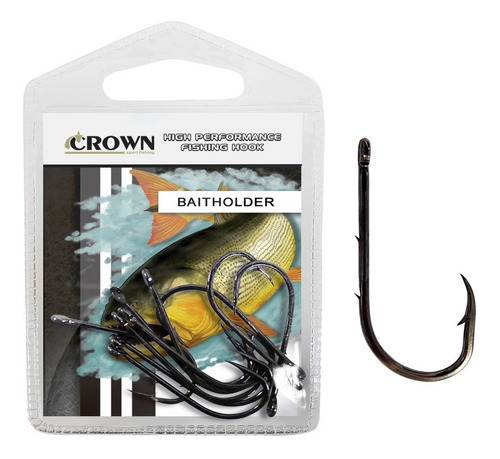 Anzol Crown Baitholder Black C/5 - Anzol Nº 9/0